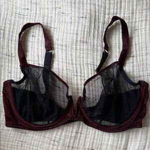 Mimi Holliday 32E Sheer Silk and Mesh Bra
